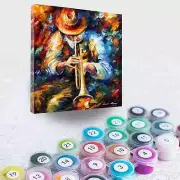 Leonid Afremov a MOOD INDIGO Paint By Numbers Full Kit DIY Painting On Canvas