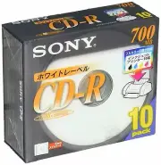 X10 SONY JAPAN Blank Data CDR CD-R Discs 48x White label 10CDQ80DPWS