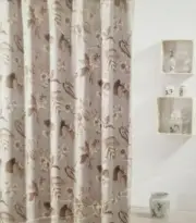 Sherry Klein Astrid Fabric Shower Curtain 72" x 72" NIP