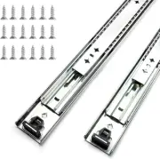 Versatile 22 Inch Full Extension Drawer Slides - 260 lb Capacity, Rust Resistant