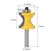 1/4" Shank Crown Molding Router Bit Blades Set Milling Cutter Tool For Woodwork