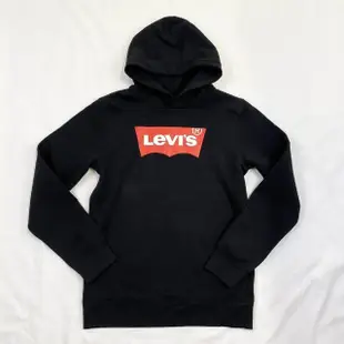 【LEVIS】經典logo 青年版 帽T 長袖 刷毛 連帽 上衣 平輸品(帽T)