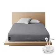 Grounded Silver Fiber & Cotton Fitted Sheet with Grounding Cord - Full Size B...