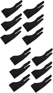 SEWACC Sets Comfortable Breathable Artist Gloves Women's Fingerless Gloves for Tablet Drawing Anti-Touch Men's Two Finger Pcs