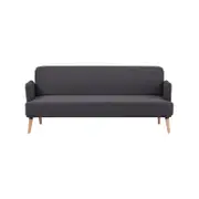 Merlin 3 Seater Sofa Futon Bed Fabric Lounge Couch - Charcoal