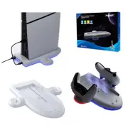 For Slim Host RGB Light Ring Cooling Stand Game Controller Charging Base