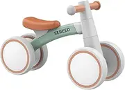 SEREED Children's Balance Bike from 1 Year, Balance Bike Toy for 12-24 Months Baby, First Bicycle Without Pedal with 4 Wheels for Boys and Girls, Toddlers, First Birthday Gift
