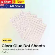 Clear Glue 300 Dot Sheets Double-Sided Adhesive for Balloons/Crafts Decoration