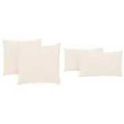 Pillow Cases Hotel Quality Pillowcase Standard European Queen King 2 Pack - Cream