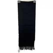 D & Y Softer Than Cashmere NWT Black Fringe Unisex Scarf Winter Warm