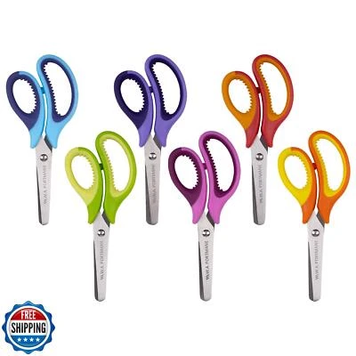 WA Portman 6 Pk Blunt Scissors for Kids - 5-Inch Blunt Tip Kids Scissors Bulk