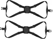 Baluue 2Pcs Adjustable Luggage Bungee Straps Elastic Luggage Fixing Belts for Suitcase Lightweight Durable Travel Accessories for Secure Packing