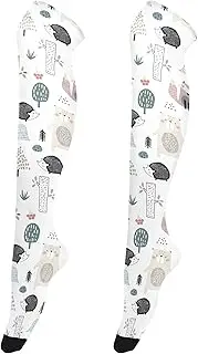 [Caihoyu] Knee-High Hosiery for Women Casual Long Stockings Over Knee High Sock for Stage Performances Cute Bear Fox, Cute Bear Fox