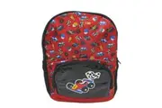 Racing Car Printed Red 2 Side Mesh Pockets 2 Compartment Backpack NEW