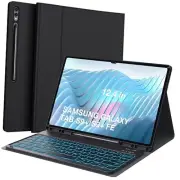 Keyboard Case for Samsung Galaxy Tab For Tab S9 Plus & S9 Plus FE 12.4‘’ Black