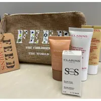 在飛比找蝦皮購物優惠-《CLARINS 克蘭詩》 全新 克蘭詩化妝包/旅行保養4件