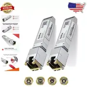 2-Pack 10G SFP+ RJ45 Transceivers for Cisco, Ubiquiti – Reliable 80m Reach