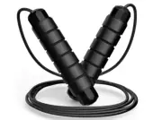 Tangle-Free Rapid Speed Jump Rope w/ Ball Bearings, Adjustable Foam Handles