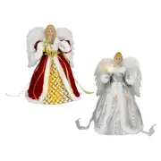 Angel Treetop Decoration 12In Angel Tree Topper Sculpture LED Christmas