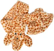 [ANDRESLAD] Hat Scarf Has Winter Hats Winter Hat for Men Leopard Beanie Tigers Hat Hat and Scarf Cute Beanies Tiger Beanie Plush Basin Hat Bear Hat Snow Hat Light Brown Polyester