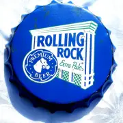 ROLLING ROCK EXTRA PALE BEER Distressed 3-D Metal Bottle Cap Wall Sign #3 - NEW