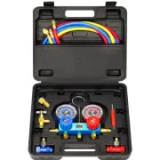 R1234yf AC Gauges 3 Way 1234yf AC Manifold Gauge Set Car Air Conditioner Rech...