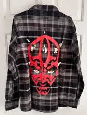 2024 Disney Star Wars Darth Maul Phantom Menace Episode 1 Large Flannel Shirt