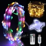 Cadena De Luces USB Tira Luz Centelleo Para Exterior Jardin Navidad Decoración