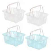Mini Shopping Baskets with Handles Small Tiny Baskets, 4Pcs, Blue/White
