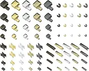 EMSea 20 Sets Zip Repair Kit #3#5#8#10 Metal Zipper Latch Slider Retainer Insertion Pin Zipper Bottom Stopper for Clothes Backpack Tents Luggage 5 Colours