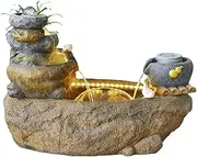Rockery Water Fountain Decoration Outdoor Fountain Fish Pond Landscaping Garden Water Fountain Indoor Freestanding Fountain Present