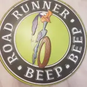 Road Runner Beep Beep 12 Inch Metal Tin Sign Vintage Style Garage
