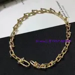 二手精品TIFFANY蒂芙尼 TIFFANY HARDWEAR 系列 18K 黃金中圈鏈環手鏈 GRP09437