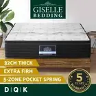Giselle Bedding 32cm Mattress Extra Firm Euro Top Bed Pocket King Queen Double
