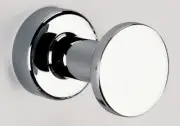 Sonia TECNO SMALL ROBE HOOK 12mm Diameter, Brass & Zamak, Wall Mounted CHROME