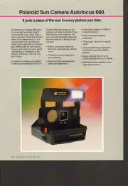 VINTAGE AD SHEET #1744 - POLAROID AUTOFOCUS 660 CAMERA