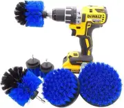 4PCS Drill Brush Head Kit - Car, Tile, Carpet Cleaning Attachment Set