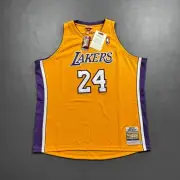 100% Authentic Kobe Bryant Mitchell Ness 08 09 LA Lakers Jersey Size 56 3XL Mens