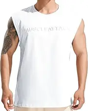 [Generic] Mens Shirts with Different Patterns Wide Shoulder Tank Top Running Casual Sports Tank Top Turtleneck Lightweight Men
