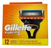 GILLETTE FUSION 5 12-PACK CARTRIDGES WITH PRECISION TRIMMER (NEW SEALED BOX)