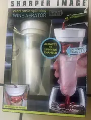 Sharper Image Flavor Enhancing Wine Aerator - Electronic Spinning - New In Box