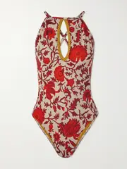 [La DoubleJ] La DoubleJ - + Orlebar Brown Fonda Braided-trimmed Floral-print Swimsuit - Cream - medium medium Cream