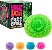 NeeDoh Fuzz Ball Flower Power - Ultra-Soft Squishy Stress Ball with Velvet Texture & Groovy Flower Design, Assorted Colours, Fun Sensory Fidget Toy for Kids & Adults
