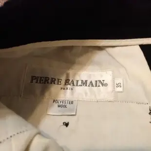 PIERRE BALMAIN 皮爾帕門 型男必備 經典黑 隱形條紋打摺 黑色西裝褲 黑色長褲 35 ❤oohlala❤