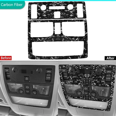 Forged Carbon Fiber Roof Reading Light Switch Cover For Lexus GS GS350 2012-2020 (for: Lexus)