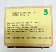 Model Train Micro-switch/Use with Rebco switch machines, track lights, etc. (3)