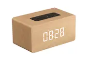 S41 Bedside Cube Wooden Clock Version Wooden Bluetooth Speaker Alarm Clock Sound Retro Shock Sound Cannon-Yellow