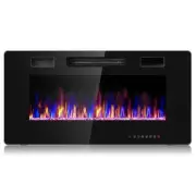 Costway Electric Wall Heater 36" 2-Heat Setting+Wall Mounted+Timer Control Black