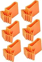 6pcs Plastic Ladder Non-Slip Mats Fan Shape Foot Pads for Stairs Protect Tiles from Scratches Easy Assembly Non-Skid Covers