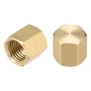 2 x Brass Female Pipe Fitting Valve Cap 1/8NPT Hex Head End Plug Connector